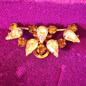 Vintage West Germany scarf brooch from 1950s .